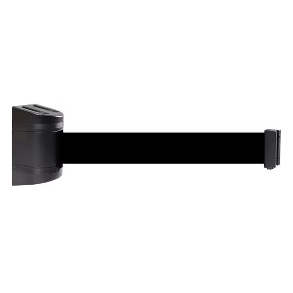 WallPro 300, Black, 10' Maroon Belt, Queue Solutions, Mfr#: WP300B-MN100